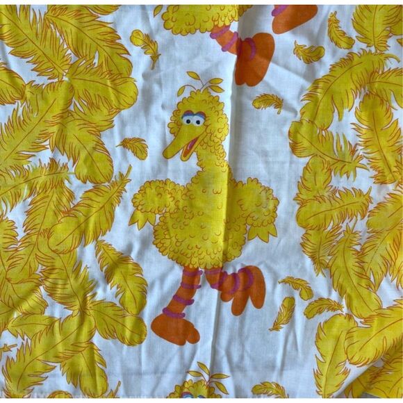 Vintage Big Bird Flat Sheet Sesame Street Retro - Picture 3 of 6